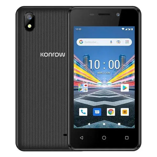 Téléphone Konrow City 4 Double SIM – Écran 4”, 8Go, 1Go RAM Noir