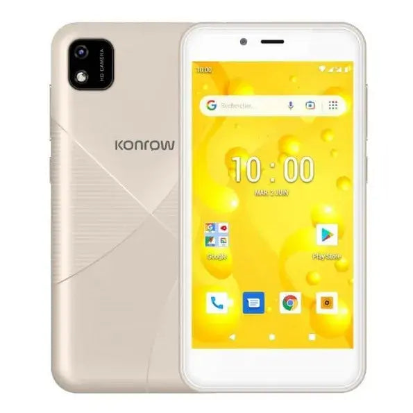 Téléphone Konrow Sweet 5 Double Sim – 4G – Écran 5” – 8 Go, 1 Go RAM Or